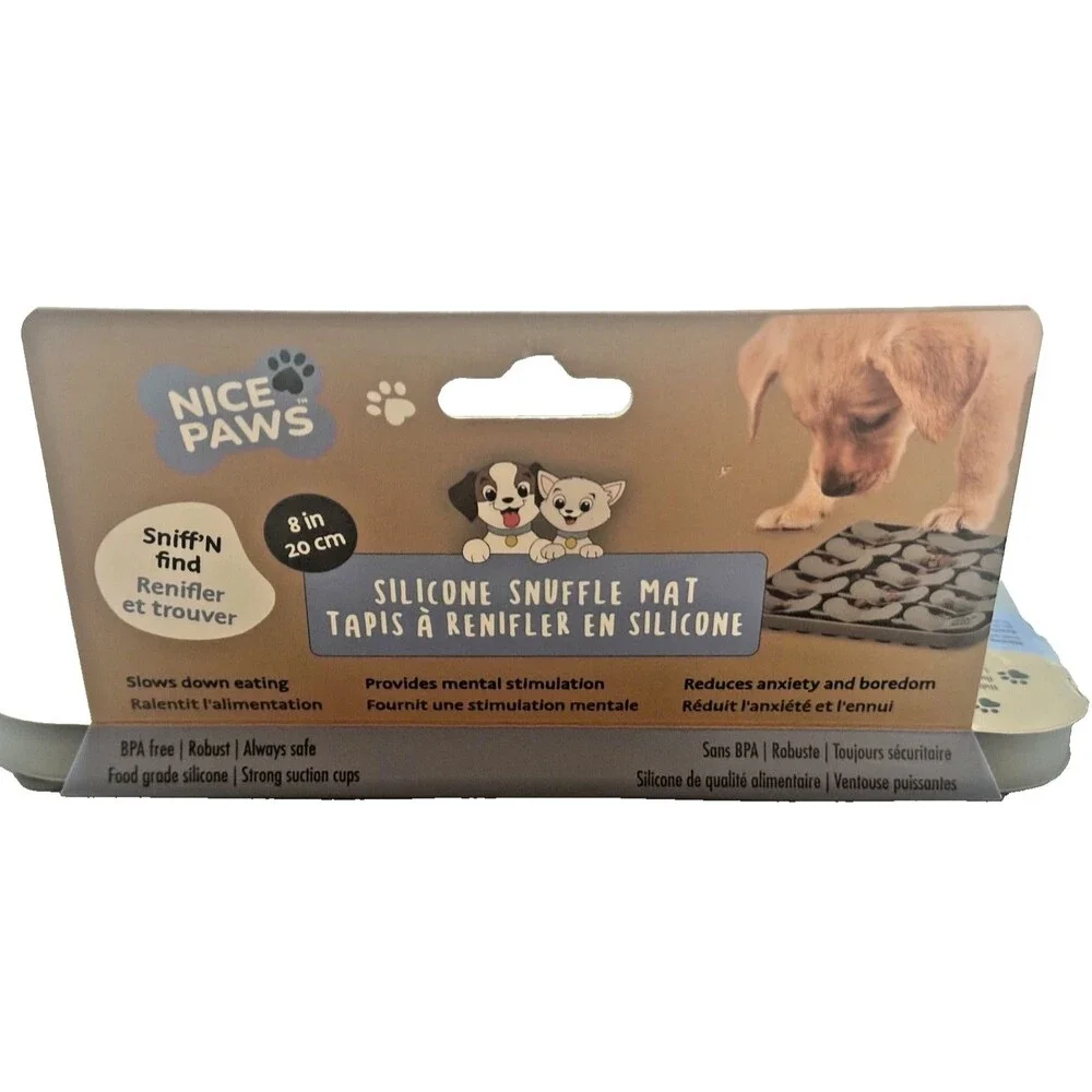 Nice Paws Silicone Snuffle Mat-Sniff’n Find Interactive Mat-Heavy-Duty Suction